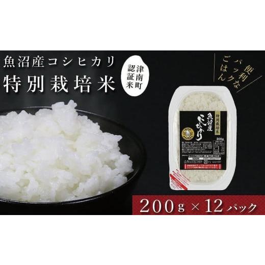 ふるさと納税 新潟県 津南町 魚沼産コシヒカリ「特別栽培米」200g×12袋 パックライス（令和5年産）