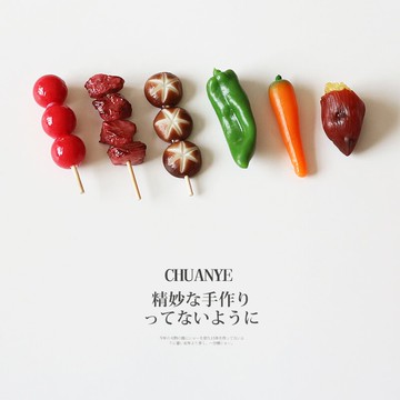 川野仿真烤串發夾女側邊2022年新款可愛發卡簡約劉海夾小夾子頭飾