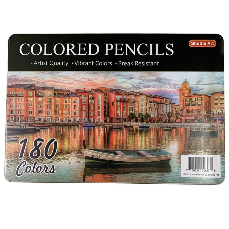▽▽ shuttle Art COLORED PENCILS 油性色鉛筆 180色セット やや傷や