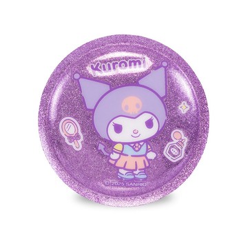 三麗鷗聯名 替換式魔鬼氈特大徽章-酷洛米 Kuromi クロミ 可羅米