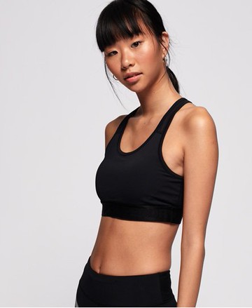 Superdry Women's Women's Active Studio Bra Black - Size: 10 Size: 6
