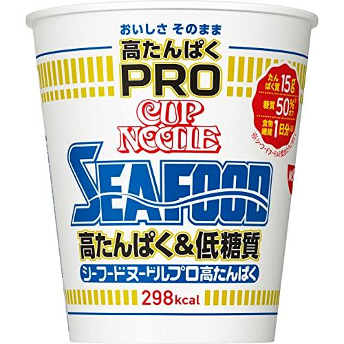 日清食品 カップヌードルPRO 高たんぱく低糖質 シーフードヌードル [1日分の食物繊維入り] カップ麺 78g×12個