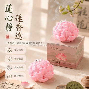 台灣出貨✨ 中國風蓮花香薰蠟燭 手工居家擺件 好運蓮蓮禮盒 粉色香氛蜡烛 招財納福禮品