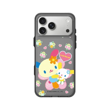 iPhone 17 Pro Max Clear (相機按鈕) 酷墨灰 - 三麗鷗-花小兔 Usahana - 抱緊緊