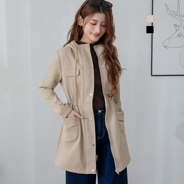 【追加到貨】niceioi 機能時尚抽繩收腰連帽風衣外套