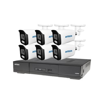 AVTECH 昌運監視器組合 DGH1107BX-U1 9路 主機+DGM2103SVT 2MP 槍型網路攝影機*6