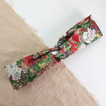 平安夜 復古感 古著百搭 交叉髮帶/髮飾