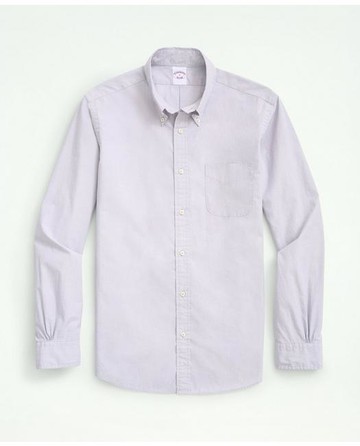 Brooks Brothers Men's Friday Shirt, Poplin End-on-End | Grey | Size XS