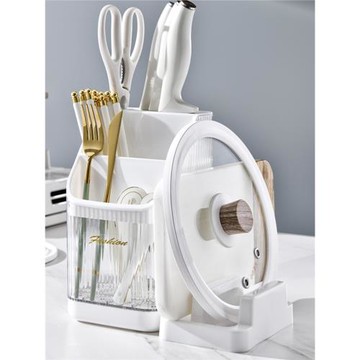 筷子砧板一體刀架臺面置物架廚房菜板收納瀝水筷子筒筷籠刀具架子