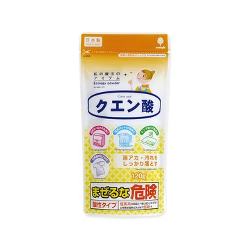 紀陽除虫菊 日本Novopin-廚房衛浴家電多用途檸檬酸除垢消臭去污清潔粉120g/小黃袋