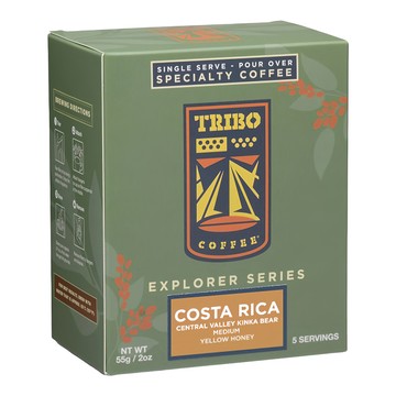 TRIBO COFFEE 哥斯大黎加 津卡蜜熊 黃蜜中焙 濾掛式咖啡  11g  5包  1盒