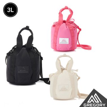 Gregory 官方旗艦 3L LADYBIRD MINI 兩用 手提 肩背 水桶包 瑪瑙黑 桃紅
