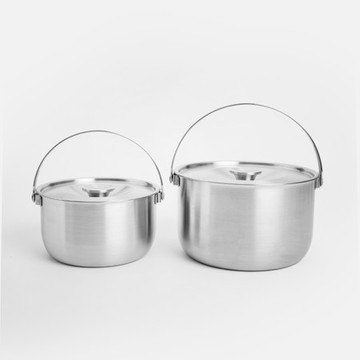 316不鏽鋼可提式調理鍋16+19cm