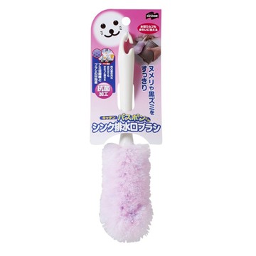 Condor 小海豹排水口清潔刷 粉色 手持迷你型 輕鬆清潔浴室排水口  1支