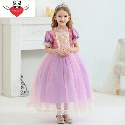 プリンセスドレスラプンツェルコスプレ衣装子供ワンピースキッズこどもコスチューム仮装お姫様キッズ変身なりきり女の子スパンコール 通販 Lineポイント最大get Lineショッピング