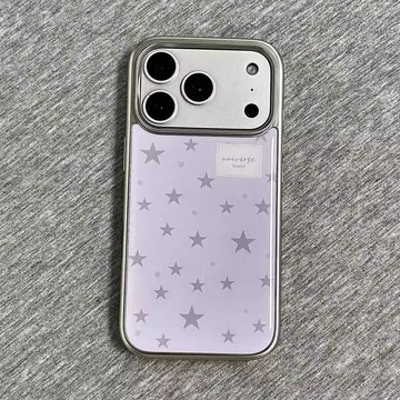 ✨蘋果18pro手機保護殼✨灰色星星iPhone18ProMax手機殼1817promax玻璃殼16PRO15PRO14
