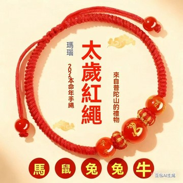 🙏🏻 紫南宮過爐 開光 🔥 2026馬年本命年紅繩手鍊生肖馬護身符編織紅手繩男女馬鼠兔牛 ZGD9
