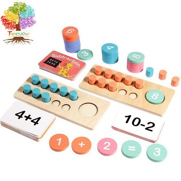 【樹年】幼兒園木製十格陣數感教具加減法算數十位計數器兒童數學益智玩具