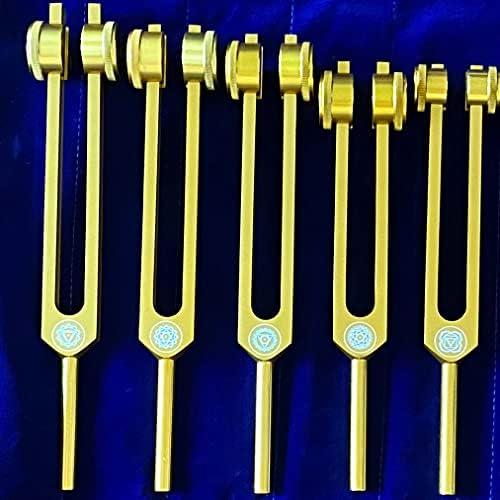 ENERGYSOUND Chakras  Soul Purpose Weighted Tuning Forks Striker and Pouch Included