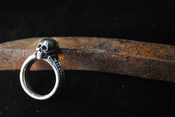 元堡製銀/手作銀飾/脊骨系列/戒指/天眼雙子脊骨戒