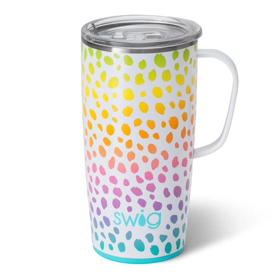 Swig Life 22oz Tall Travel Mug with Handle and Lid, Cup Holder Friendly, Di