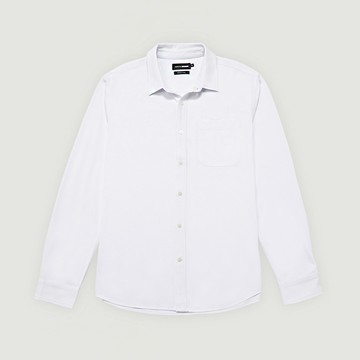 Hang Ten- 防皺易打理口袋長袖襯衫-男(白色)