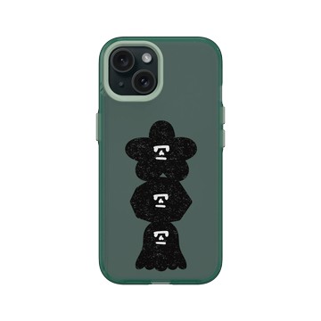 iPhone 15 Clear 憂墨綠 - Abei - Mask Fam探索小隊疊起來
