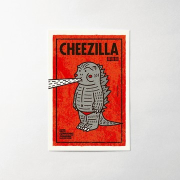 cheeky cheeky 厚吉拉 Cheezilla 明信片