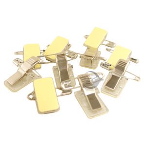 亮美 LM-7001 雙面膠貼夾 84夾 貼夾附別針 100入 (約2.4X1.3cm) 識別證/名牌/證件套/工作證【領券滿額再折千11/30止】