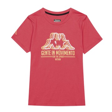 KAPPA義大利女吸濕排汗圓領衫 紅 台灣製 31184DW705