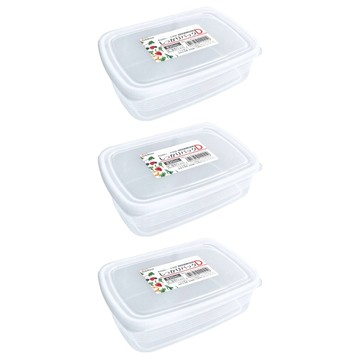 NAKAYA 刻度長形保存容器 D 3個  1組  830ml