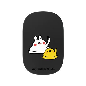 固架 MAX- MagSafe 兼容 黑 - 懶散兔與啾先生 Lazy Rabbit and Mr.Chu - 一起爛