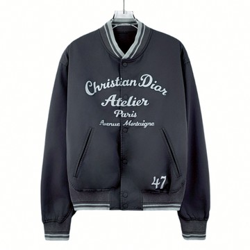 (L) dior質感字母排扣灰色外套