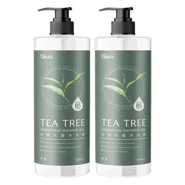 GREEN 綠的 水感抗菌 沐浴露 茶樹  1L  2件