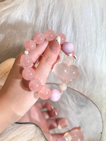 客製化 | 粉心守護 | 粉水晶、紫鋰輝、白兔毛