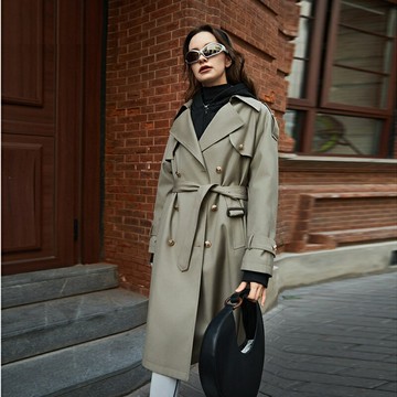 【巴黎精品】現貨+預購 風衣外套休閒大衣-抗皺英倫風純色防雨女外套2色a1gx11