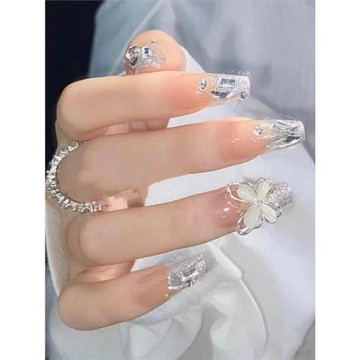 小紅書爆款穿戴甲甲片中長款高級感顯白ins風美甲成品假指甲貼片