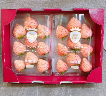 【帕查嬤嬤】????日本 奈良《稀有新品種》粉紅棉花 草莓｜日本草莓禮盒