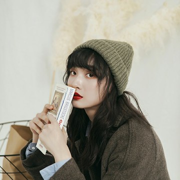 西本帽子女網紅款韓版潮ins春秋保暖包頭毛線針織帽雙層護耳