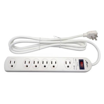 【明家Mayka】SP-606A-9 3孔1開6插9尺 加大間距 延長線2.7m(平貼插頭 過載斷電 電腦線)