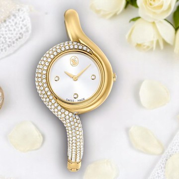 SWAROVSKI 施華洛世奇 Dextera 手鐲式 時尚腕錶 女錶 手錶 禮物-29mm金色 5708030