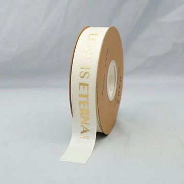 燙金絲帶螺紋禮盒花束鮮花包裝裝飾緞帶2.5cm彩帶織帶烘焙字母【倪醬】