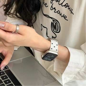 夏日星星愛心TPU錶帶 適用 Apple Watch 11 錶帶 s10 9 8 7 6 SE 蘋果手錶錶帶 42mm