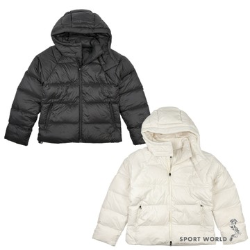 The North Face 北面 連帽羽絨外套 女裝 防潑水 黑/米【運動世界】NF0A8ENCJK3/NF0A8ENCQLI