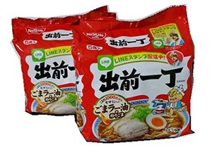 日清食品 出前一丁 しょうゆ ごまラー油 炒りごま ５食パック×2