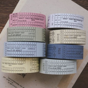 MarkyPuppy 稀有 特殊款 票據卷 韓系 鹽系 輕復古 拼貼 素材