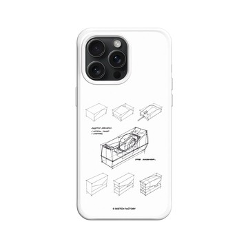 iPhone 15 Pro Max SolidX 白 - Sketch Factory - 辦公室小物素描