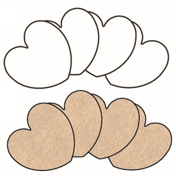 原想纏繞畫卡 4入 愛心/花朵/六角 (款式隨機出貨)