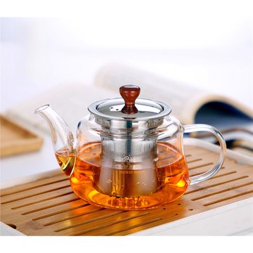 宏鑫源品牌優質玻璃茶具加厚耐高溫美觀鋼膽壺H707大容量700ML