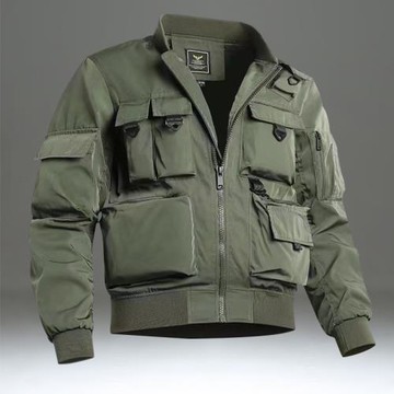 男士外套春秋季寬松休閑上衣服機能多口袋工裝飛行夾克美式棒球服